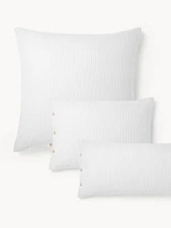 Funda de almohada de franela con rayas finas Javon