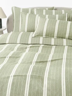 Funda de almohada de franela a rayas Belinda