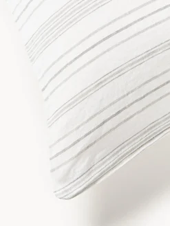 Funda de almohada de lino lavado con rayas Telma
