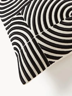 Funda de almohada de lino estampada Lexi