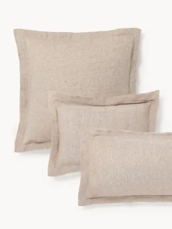Funda de almohada de lino con ribete Linna
