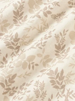 Funda de almohada de mezcla de lino y algodón con volante Pola