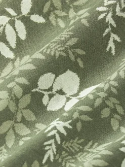 Funda de almohada de mezcla de lino y algodón con volante Pola