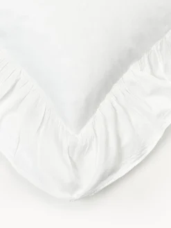 Funda de almohada de percal lavado con volantes Louane