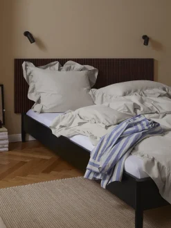 Funda de almohada de percal lavado con volantes Louane