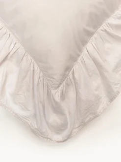 Funda de almohada de percal lavado con volantes Louane