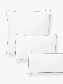 Funda de almohada de percal con ribete Daria