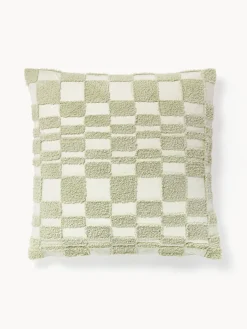 Funda de almohada de percal con decoración de mechones Scout