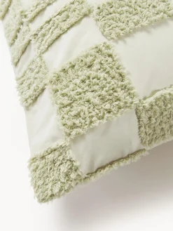 Funda de almohada de percal con decoración de mechones Scout