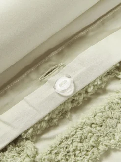 Funda de almohada de percal con decoración de mechones Scout