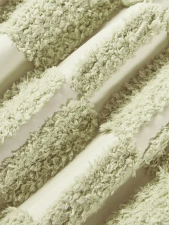 Funda de almohada de percal con decoración de mechones Scout