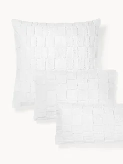 Funda de almohada de percal con tejido capitoné Scout