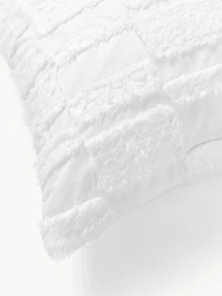 Funda de almohada de percal con tejido capitoné Scout