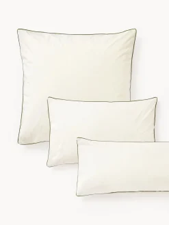 Funda de almohada de percal con ribete Daria