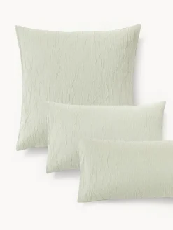 Funda de almohada de percal de algodón lavado Leonora