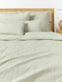 Funda de almohada de percal de algodón lavado Leonora