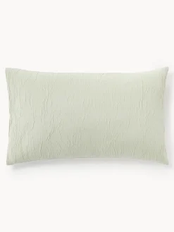 Funda de almohada de percal de algodón lavado Leonora