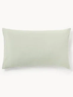 Funda de almohada de percal de algodón lavado Leonora