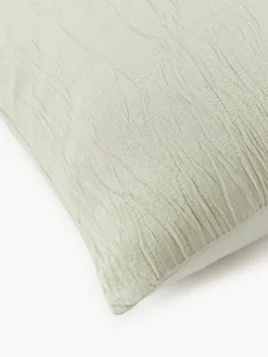 Funda de almohada de percal de algodón lavado Leonora