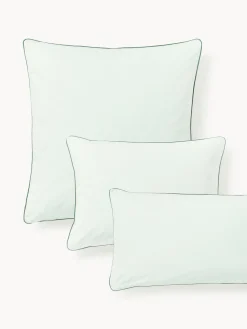 Funda de almohada de percal con ribete Daria