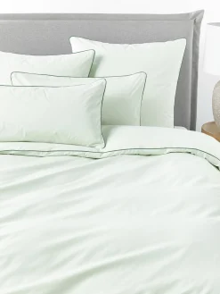 Funda de almohada de percal con ribete Daria