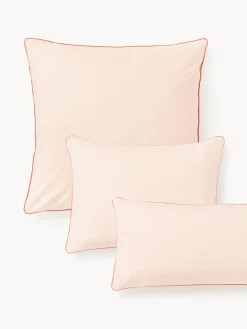 Funda de almohada de percal con ribete Daria