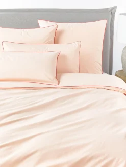 Funda de almohada de percal con ribete Daria