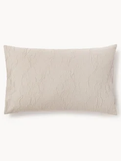 Funda de almohada de percal de algodón lavado Leonora