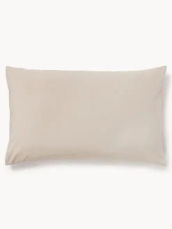 Funda de almohada de percal de algodón lavado Leonora