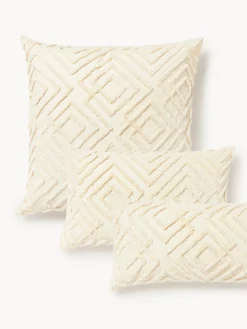 Funda de almohada de percal con ribete capitoné Phil