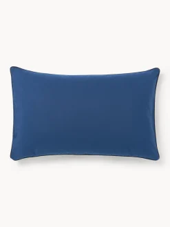 Funda de almohada de percal a cuadros con ribete Scarlet