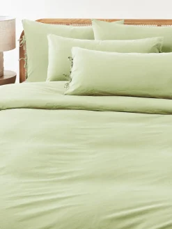 Funda de almohada de percal lavado Leonie