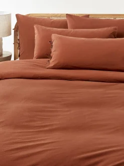 Funda de almohada de percal lavado Leonie