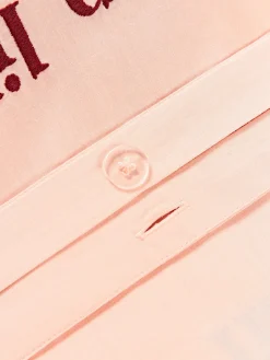 Funda de almohada de percal con inscripción bordada Roya