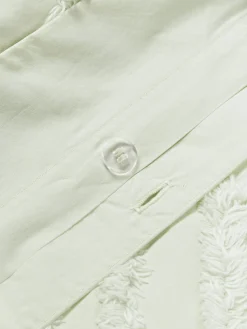 Funda de almohada de percal con ribete capitoné Phil