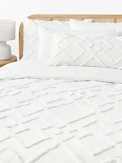 Funda de almohada de percal con mechones Faith