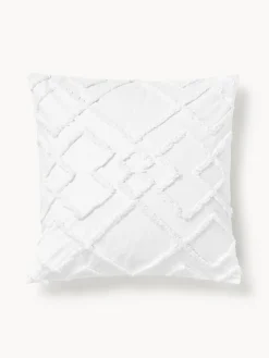 Funda de almohada de percal con mechones Faith