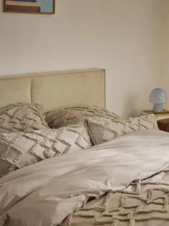 Funda de almohada de percal con mechones Faith