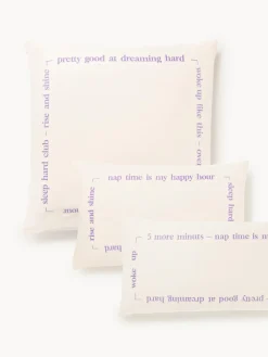 Funda de almohada de percal con inscripción bordada Roya