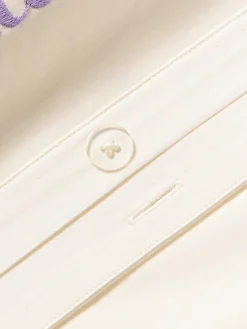 Funda de almohada de percal con inscripción bordada Roya