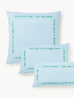 Funda de almohada de percal con inscripción bordada Roya