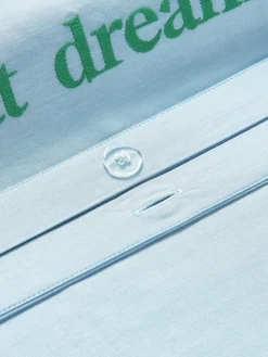 Funda de almohada de percal con inscripción bordada Roya