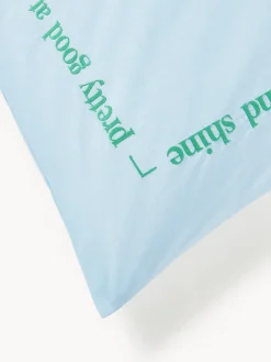 Funda de almohada de percal con inscripción bordada Roya