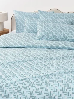 Funda de almohada de percal estampado Inki