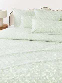 Funda de almohada de percal estampado Inki