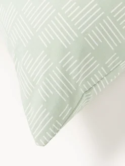 Funda de almohada de percal estampado Inki