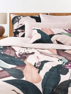 Funda de almohada de satén Flora