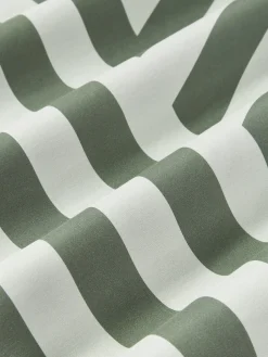 Funda de almohada de satén a rayas con dobladillo Brendan