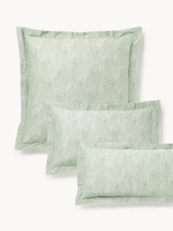 Funda de almohada de satén estampada Leticia