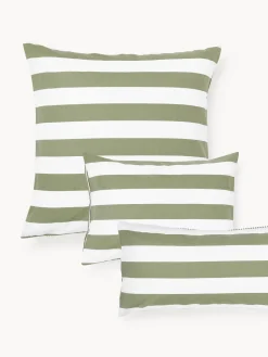 Funda de almohada doble cara de algodón a rayas Lorena